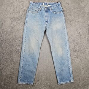 Levi Strauss Signature Mens Relaxed Fit Jeans Light Wash Blue Denim 32x32